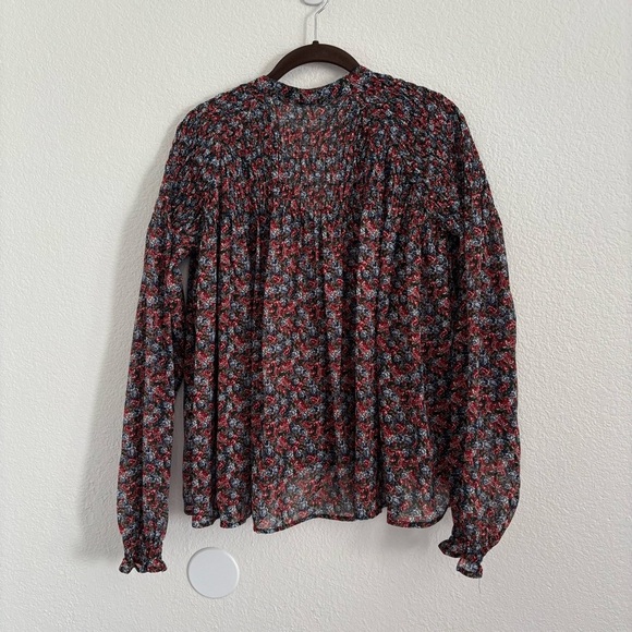 Moussy Women's Size F (One Size Fits Most) Multicolor Floral Long Sleeve Blouse - Picture 6 of 6